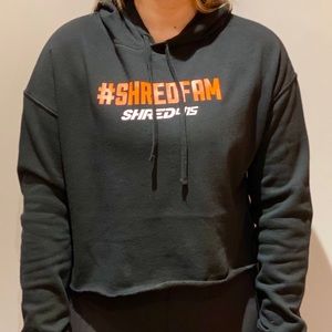 Black #ShredFam Cropped Hoodie